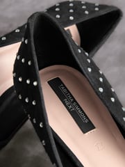 Black Tabitha Simmons Lola Leather Studded Point Heels - Image 10 of 11