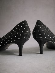 Black Tabitha Simmons Lola Leather Studded Point Heels - Image 11 of 11