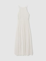 Amur Plisse Halter Neck Maxi Dress - Image 2 of 5