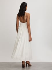 Amur Plisse Halter Neck Maxi Dress - Image 4 of 5