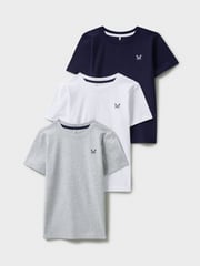 Crew Clothing Blue 100% Cotton T-Shirts 3 Pack - Image 1 of 3