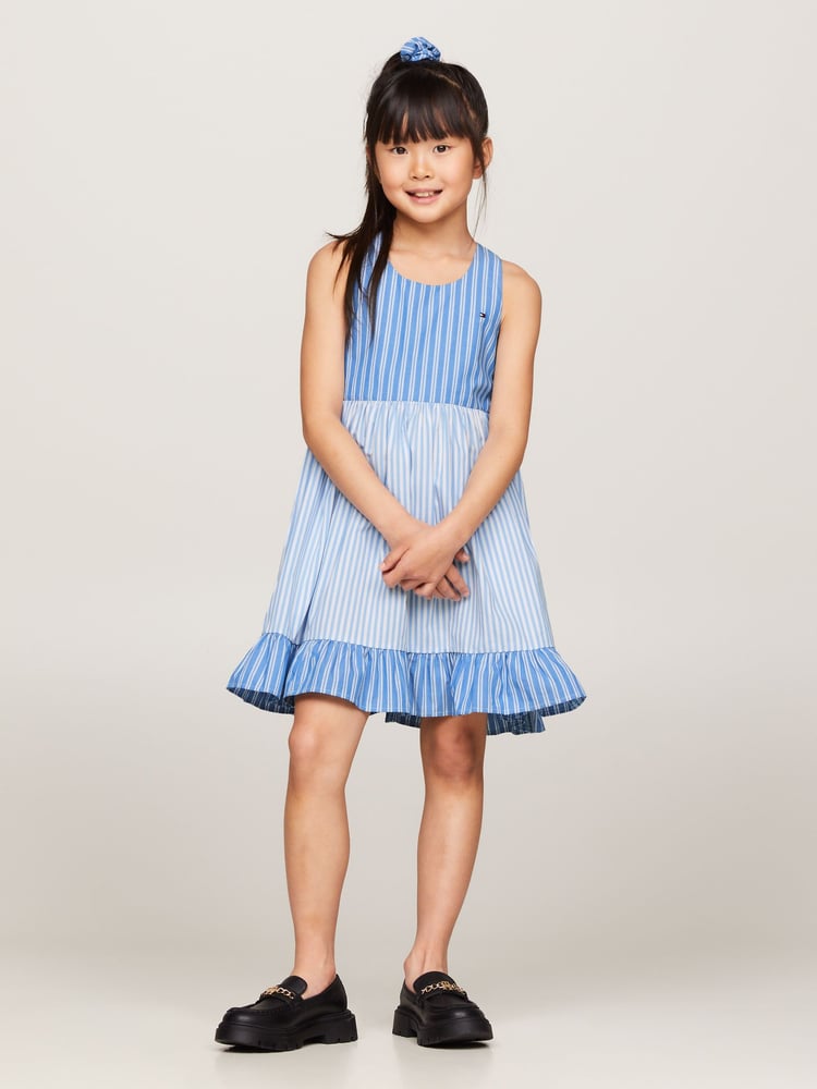 Tommy Hilfiger Blue Mixed Stripe Racerback Dress - Image 1 of 6 Tommy Hilfiger Blue Mixed Stripe Racerback Dress - Image 1 of 6