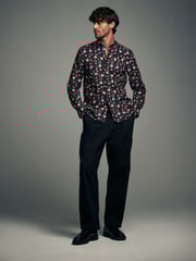 Black Storm Trooper Long Sleeve Christmas Print 100% Cotton Oxford Shirt - Image 2 of 6