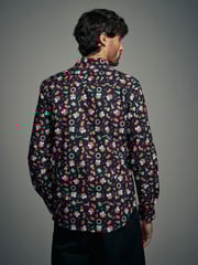 Black Storm Trooper Long Sleeve Christmas Print 100% Cotton Oxford Shirt - Image 3 of 6