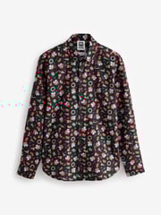 Black Storm Trooper Long Sleeve Christmas Print 100% Cotton Oxford Shirt - Image 5 of 6