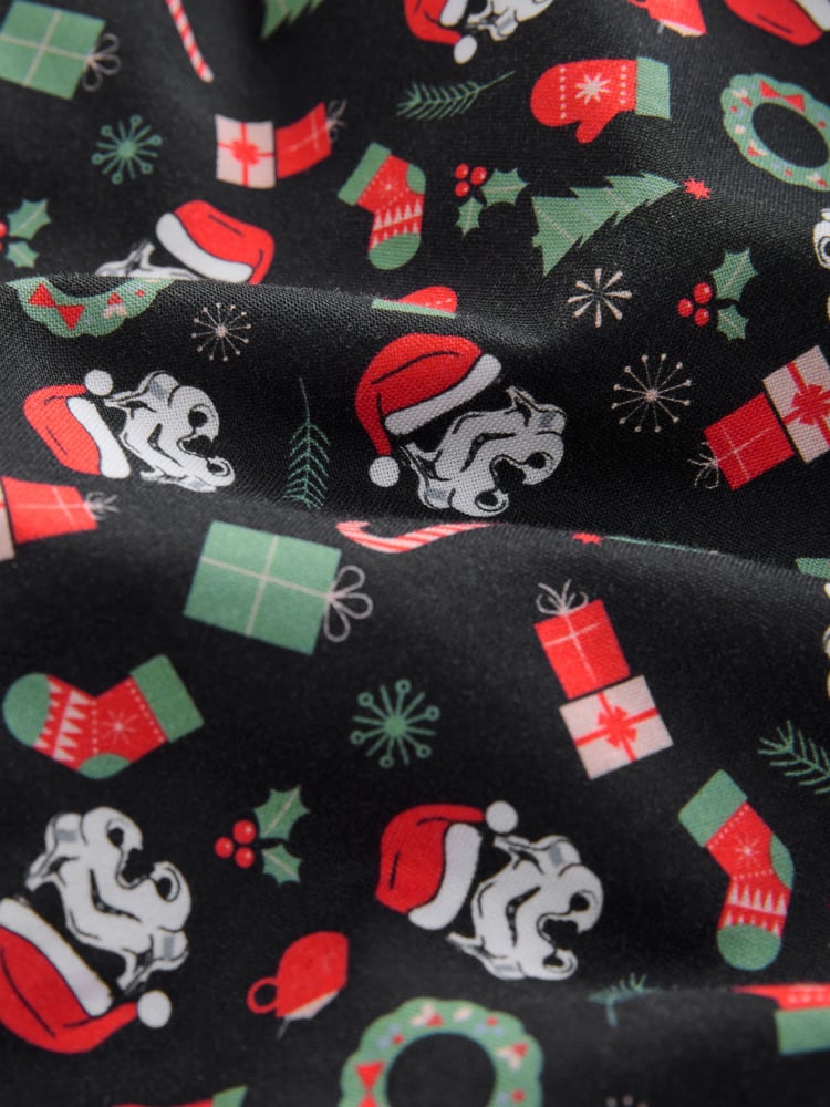 Black Storm Trooper Long Sleeve Christmas Print 100% Cotton Oxford Shirt - Image 6 of 6