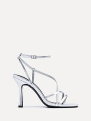 Linzi Silver Savannah Strappy Stiletto High Heels - Image 2 of 5