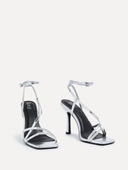 Linzi Silver Savannah Strappy Stiletto High Heels - Image 3 of 5