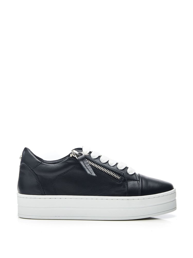 Moda In Pelle Abbiy Chunky Slab Sole Side Zip Lace Up Trainers - Image 2 of 5