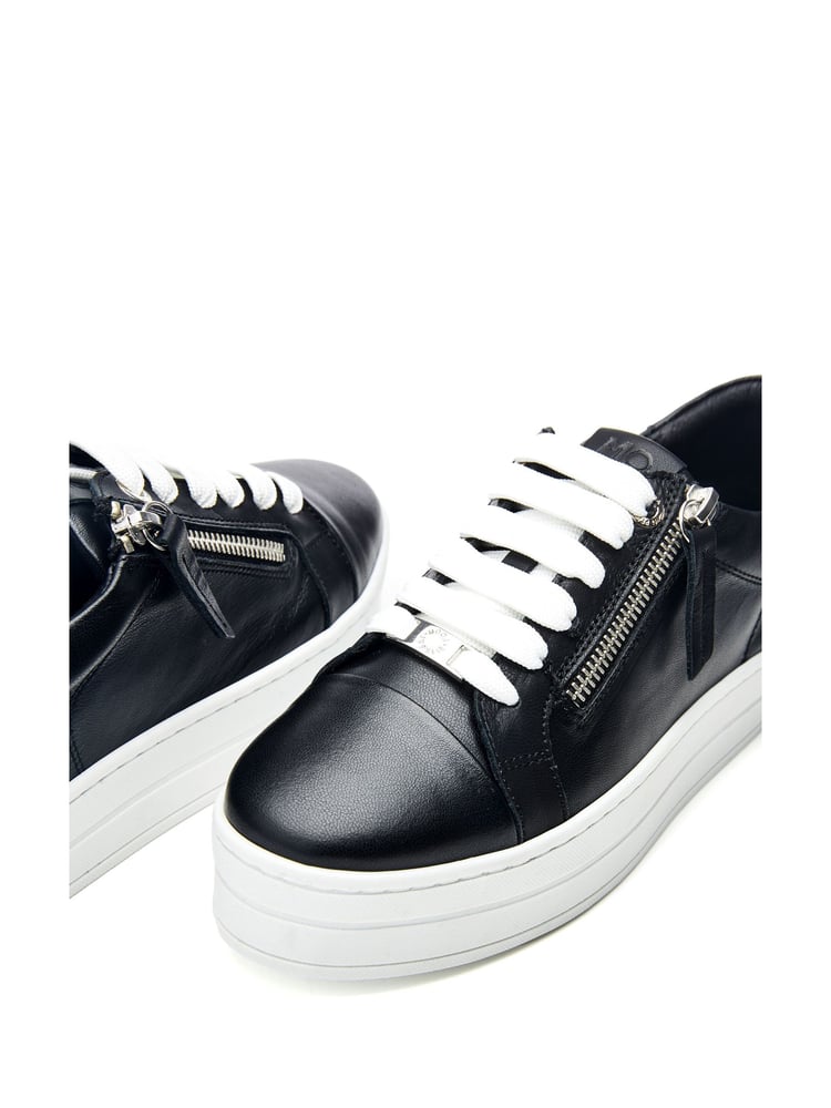 Moda In Pelle Abbiy Chunky Slab Sole Side Zip Lace Up Trainers - Image 5 of 5