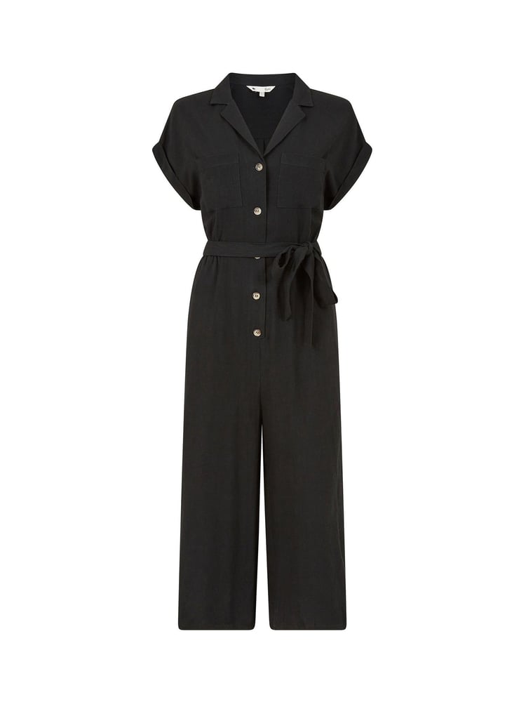 Yumi Black Button up Jumpsuit - Image 5 of 5