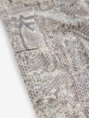 Grey Snake Print Barrel 100% Cotton Trousers - Image 6 of 7
