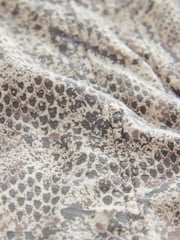 Grey Snake Print Barrel 100% Cotton Trousers - Image 7 of 7