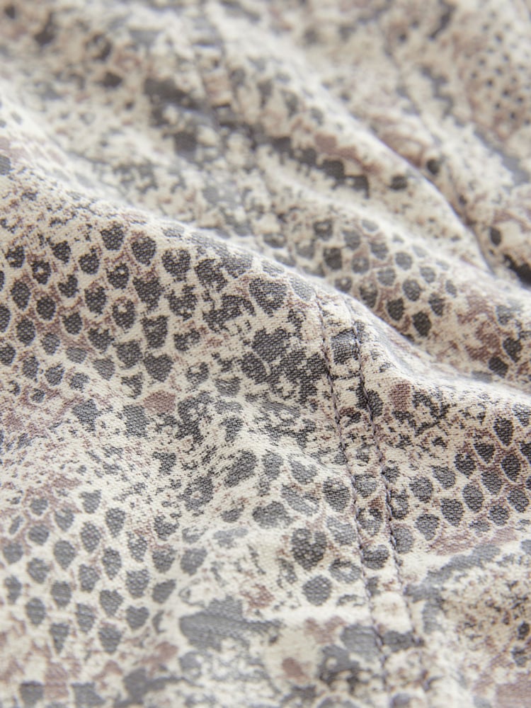Grey Snake Print Barrel 100% Cotton Trousers - Image 7 of 7