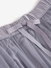 Blue Mesh Maxi Skirt - Image 6 of 7