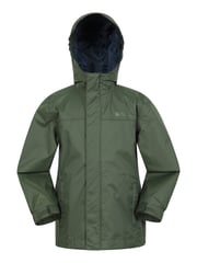 Mountain Warehouse Denim Green Kids Torrent Waterproof Jacket - Image 1 of 5