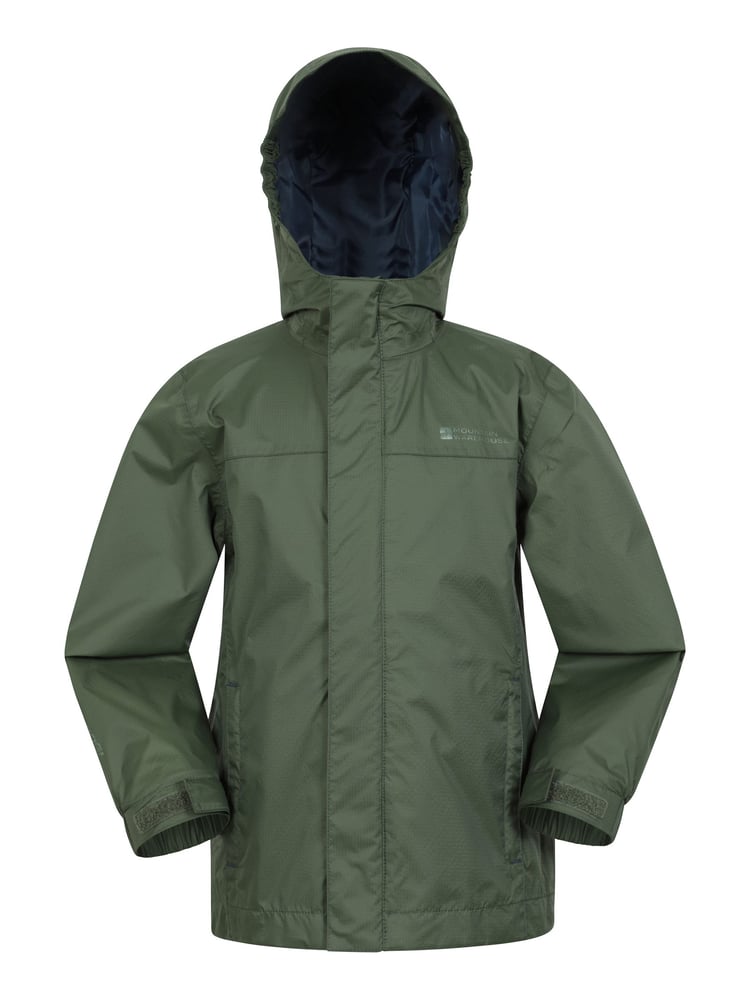 Mountain Warehouse Denim Green Kids Torrent Waterproof Jacket - Image 1 of 5