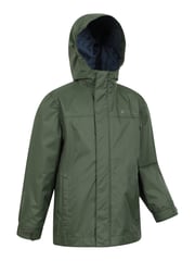 Mountain Warehouse Denim Green Kids Torrent Waterproof Jacket - Image 2 of 5
