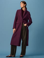 Berry Red Revere Collar Coat - Image 1 of 10