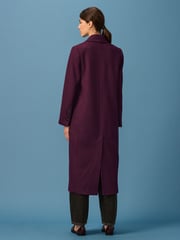 Berry Red Revere Collar Coat - Image 4 of 10