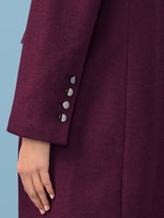Berry Red Revere Collar Coat - Image 6 of 10