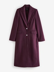 Berry Red Revere Collar Coat - Image 7 of 10