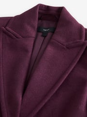 Berry Red Revere Collar Coat - Image 8 of 10