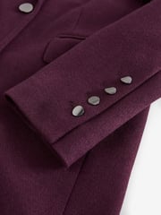 Berry Red Revere Collar Coat - Image 9 of 10