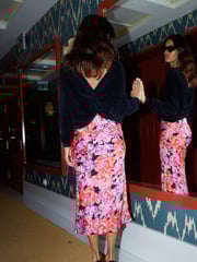 Dancing Leopard Renzo Satin Midi Skirt - Image 3 of 4