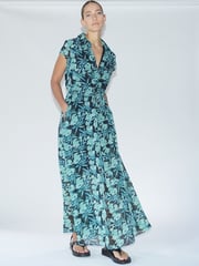 Religion Green Destiny Shirt Dress in Classic Leopard Print - Image 1 of 7