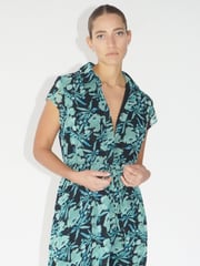 Religion Green Destiny Shirt Dress in Classic Leopard Print - Image 4 of 7