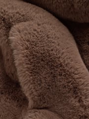 The Set Brown Boxy Faux Fur Coat - Image 10 of 11