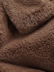 The Set Brown Boxy Faux Fur Coat - Image 11 of 11