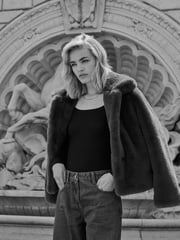 The Set Brown Boxy Faux Fur Coat - Image 7 of 11