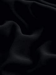 Black Long Sleeve Satin Mix Column Midi Dress - Image 5 of 6