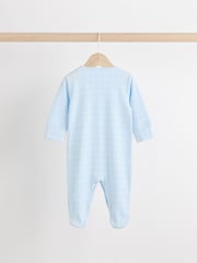 Blue Cath Kidston Cars Baby 100% Cotton Sleepsuits 3 Pack - Image 4 of 12