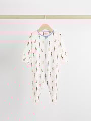 Blue Cath Kidston Cars Baby 100% Cotton Sleepsuits 3 Pack - Image 5 of 12