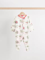Blue Cath Kidston Cars Baby 100% Cotton Sleepsuits 3 Pack - Image 6 of 12
