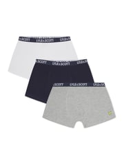 Lyle & Scott Blue Boys Markus Underwear Trunks 3 Pack - Image 1 of 4