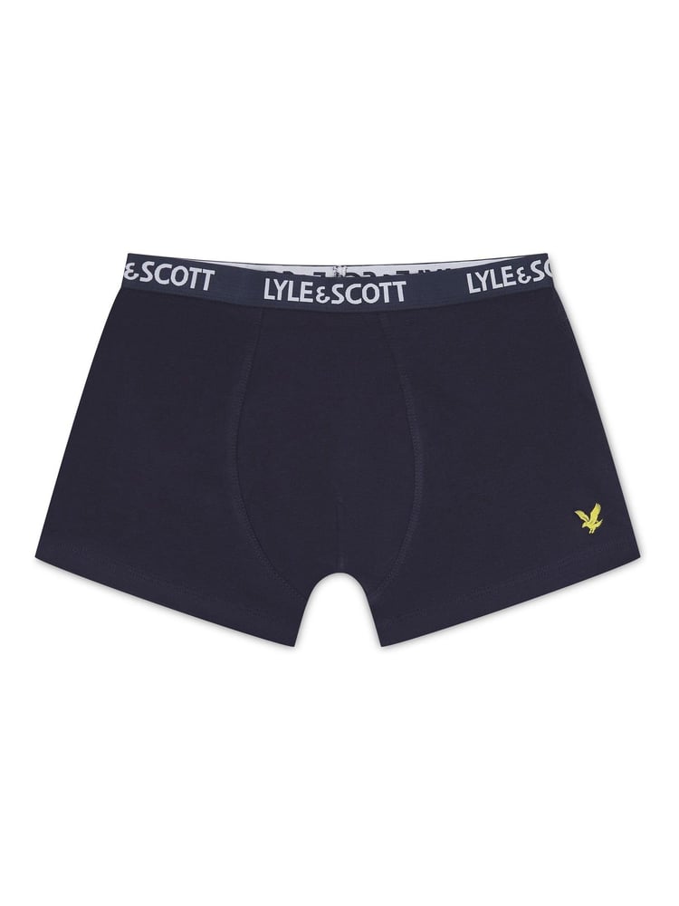 Lyle & Scott Blue Boys Markus Underwear Trunks 3 Pack - Image 2 of 4