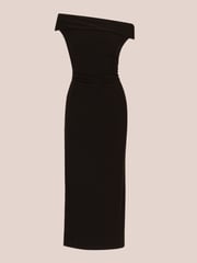 Adrianna Papell Matte Jersey Long Black Dress - Image 6 of 7