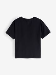 Black Sequin Star Graphic 100% Cotton T-Shirt (3-16yrs) - Image 5 of 6