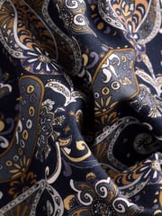 Charcoal Grey Paisley Slim Fit Signature Single Cuff 100% Cotton Formal Shirt - Image 7 of 7