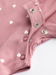 Pink Spot/ Stripe 100% Cotton Baby Rompers 3 Pack - Image 11 of 11