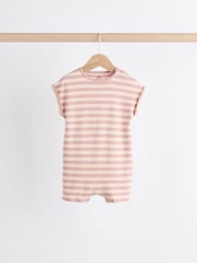 Pink Spot/ Stripe 100% Cotton Baby Rompers 3 Pack - Image 5 of 11
