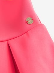 Baker by Ted Baker Coral Pink Frill Peplum Hem Dress - Image 10 of 10