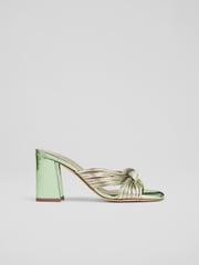 LK Bennett Green Coletta Strappy Mules - Image 1 of 4