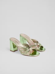 LK Bennett Green Coletta Strappy Mules - Image 2 of 4