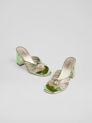 LK Bennett Green Coletta Strappy Mules - Image 3 of 4