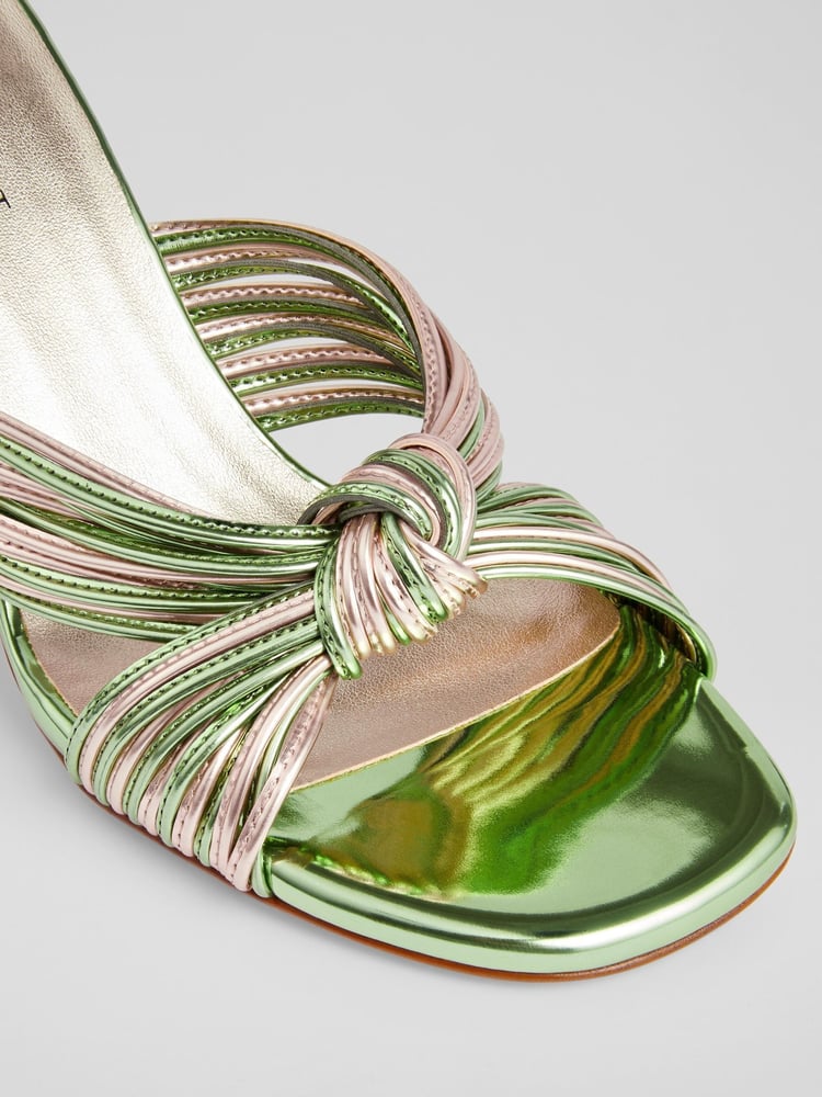 LK Bennett Green Coletta Strappy Mules - Image 4 of 4